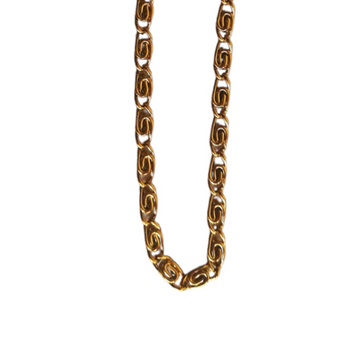Ατσάλινη επιχρυσωμένη αλυσίδα - Spiral Chain Necklace