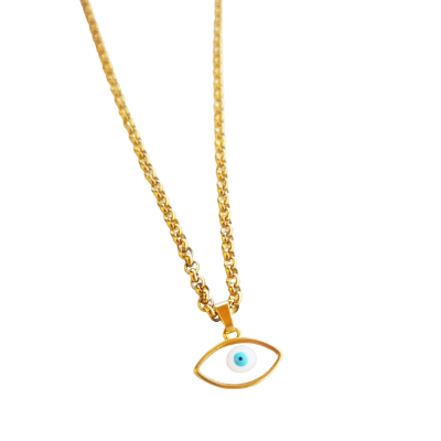 Ατσάλινο Επιχρυσωμένο Κολιέ - Vitro Eye Necklace