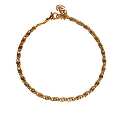 Ατσάλινο επιχρυσωμένο βραχιόλι - Spiral Chain Bracelet