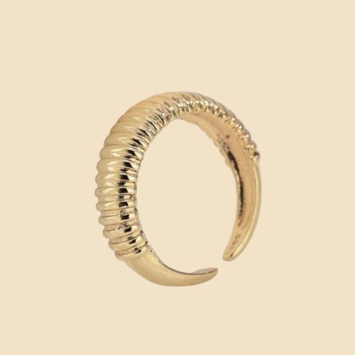 Επιχρυσωμένο ατσάλινο δαχτυλίδι - Monica Ring